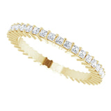 10K Gold Square Lab-Grown Diamond Shared-Prong Eternity Band – 1.25x1.25 mm Stones - Yellow Gold - view 5
