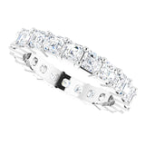 Platinum Asscher Lab-Grown Diamond Shared-Prong Eternity Band – 2.6x2.6 mm Stones - view 5