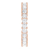 10K Gold Square Lab-Grown Diamond Shared-Prong Eternity Band – 2x2 mm Stones - Rose Gold - view 4