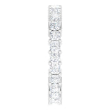 10K Gold Square Lab-Grown Diamond Shared-Prong Eternity Band – 2x2 mm Stones - White Gold - view 4