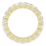 10K Gold Square Lab-Grown Diamond Shared-Prong Eternity Band – 2.75x2.75 mm Stones - Yellow Gold - view 2