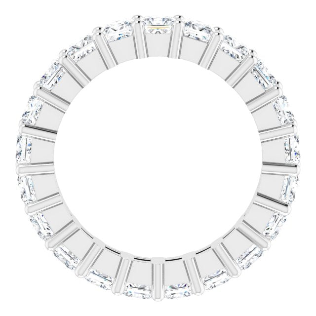Platinum Square Lab-Grown Diamond Shared-Prong Eternity Band – 2.75x2.75 mm Stones - view 2