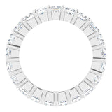 10K Gold Square Natural Diamond Shared-Prong Eternity Band – 2.75x2.75 mm Stones - White Gold - view 2