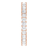 10K Gold Square Lab-Grown Diamond Shared-Prong Eternity Band – 1.75x1.75 mm Stones - Rose Gold - view 4