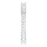 10K Gold Square Natural Diamond Shared-Prong Eternity Band – 1.75x1.75 mm Stones - White Gold - view 4