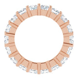 10K Gold Square Lab-Grown Diamond Shared-Prong Eternity Band – 3.25x3.25 mm Stones - Rose Gold - view 2
