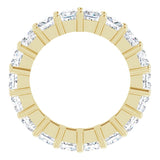 10K Gold Square Natural Diamond Shared-Prong Eternity Band – 3.25x3.25 mm Stones - Yellow Gold - view 2