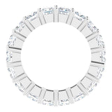 10K Gold Square Lab-Grown Diamond Shared-Prong Eternity Band – 3.25x3.25 mm Stones - White Gold - view 2