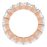 10K Gold Square Lab-Grown Diamond Shared-Prong Eternity Band – 3.5x3.5 mm Stones - Rose Gold - view 2