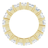 10K Gold Square Lab-Grown Diamond Shared-Prong Eternity Band – 3.5x3.5 mm Stones - Yellow Gold - view 2