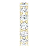 10K Gold Round Natural Diamond Shared-Prong Eternity Band – 3.75 mm Stones - Yellow Gold - view 4