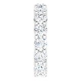10K Gold Round Natural Diamond Shared-Prong Eternity Band – 3.75 mm Stones - White Gold - view 4