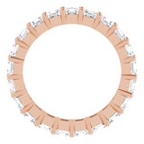 14K Gold Asscher Lab-Grown Diamond Shared-Prong Eternity Band – 2.6x2.6 mm Stones - Rose Gold - view 2
