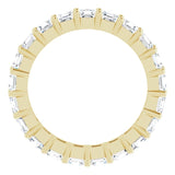 14K Gold Asscher Lab-Grown Diamond Shared-Prong Eternity Band – 2.6x2.6 mm Stones - Yellow Gold - view 2