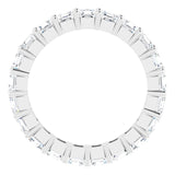 Platinum Asscher Lab-Grown Diamond Shared-Prong Eternity Band – 2.6x2.6 mm Stones - view 2