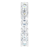 Platinum Asscher Lab-Grown Diamond Shared-Prong Eternity Band – 3x3 mm Stones - view 4