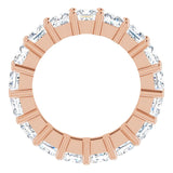 10K Gold Square Lab-Grown Diamond Shared-Prong Eternity Band – 3.5x3.5 mm Stones - Rose Gold - view 2