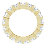 10K Gold Square Lab-Grown Diamond Shared-Prong Eternity Band – 3.5x3.5 mm Stones - Yellow Gold - view 2