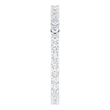 10K Gold Round Lab-Grown Diamond Shared-Prong Eternity Band – 1.5 mm Stones - White Gold - view 4