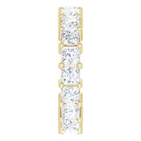 10K Gold Square Lab-Grown Diamond Shared-Prong Eternity Band – 3x3 mm Stones - Yellow Gold - view 4