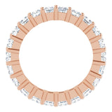 10K Gold Square Lab-Grown Diamond Shared-Prong Eternity Band – 2.5x2.5 mm Stones - Rose Gold - view 2