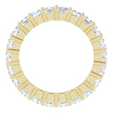 10K Gold Square Natural Diamond Shared-Prong Eternity Band – 2.5x2.5 mm Stones - Yellow Gold - view 2