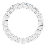 10K Gold Square Lab-Grown Diamond Shared-Prong Eternity Band – 2.5x2.5 mm Stones - White Gold - view 2