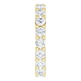 10K Gold Round Natural Diamond Shared-Prong Eternity Band – 2.75 mm Stones - Yellow Gold - view 4