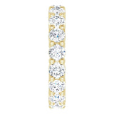 10K Gold Round Natural Diamond Shared-Prong Eternity Band – 3.2 mm Stones - Yellow Gold - view 4