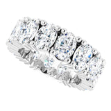 10K Gold Oval Lab-Grown Diamond Shared-Prong Eternity Band – 6x4 mm Stones - White Gold - view 5