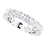 Platinum Asscher Lab-Grown Diamond Shared-Prong Eternity Band – 3x3 mm Stones - view 5