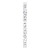 10K Gold Round Lab-Grown Diamond Shared-Prong Eternity Band – 1.3 mm Stones - White Gold - view 4