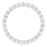10K Gold Round Natural Diamond Shared-Prong Eternity Band – 2 mm Stones - White Gold - view 2
