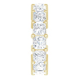 10K Gold Square Natural Diamond Shared-Prong Eternity Band – 4x4 mm Stones - Yellow Gold - view 4