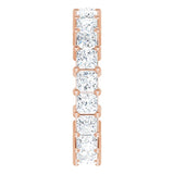 10K Gold Square Lab-Grown Diamond Shared-Prong Eternity Band – 2.75x2.75 mm Stones - Rose Gold - view 4
