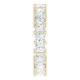 10K Gold Square Lab-Grown Diamond Shared-Prong Eternity Band – 2.75x2.75 mm Stones - Yellow Gold - view 4