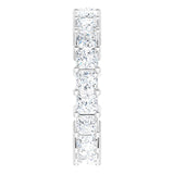 10K Gold Square Lab-Grown Diamond Shared-Prong Eternity Band – 2.75x2.75 mm Stones - White Gold - view 4