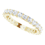 14K Gold Asscher Lab-Grown Diamond Shared-Prong Eternity Band – 2x2 mm Stones - Yellow Gold - view 5