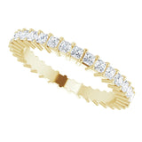 10K Gold Square Natural Diamond Shared-Prong Eternity Band – 1.5x1.5 mm Stones - Yellow Gold - view 5