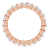 10K Gold Square Lab-Grown Diamond Shared-Prong Eternity Band – 2.25x2.25 mm Stones - Rose Gold - view 2