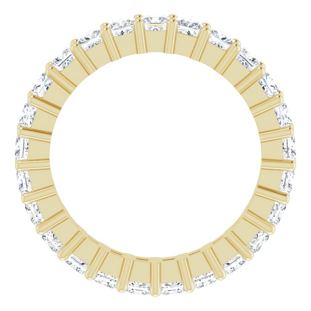 10K Gold Square Natural Diamond Shared-Prong Eternity Band – 2.25x2.25 mm Stones - Yellow Gold - view 2
