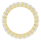 10K Gold Square Lab-Grown Diamond Shared-Prong Eternity Band – 2.25x2.25 mm Stones - Yellow Gold - view 2