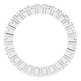 10K Gold Square Lab-Grown Diamond Shared-Prong Eternity Band – 2.25x2.25 mm Stones - White Gold - view 2