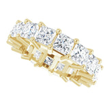 14K Gold Square Lab-Grown Diamond Shared-Prong Eternity Band – 3.75x3.75 mm Stones - Yellow Gold - view 5