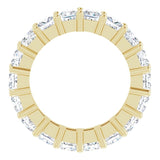 10K Gold Square Natural Diamond Shared-Prong Eternity Band – 3.25x3.25 mm Stones - Yellow Gold - view 2