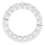 10K Gold Square Natural Diamond Shared-Prong Eternity Band – 3.25x3.25 mm Stones - White Gold - view 2