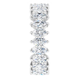Platinum Marquise Natural Diamond Shared-Prong Eternity Band – 4.25x2.25 mm Stones - view 4