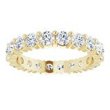 10K Gold Round Lab-Grown Diamond Shared-Prong Eternity Band – 2.75 mm Stones - Yellow Gold - view 3
