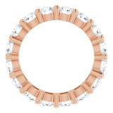 10K Gold Round Lab-Grown Diamond Shared-Prong Eternity Band – 3.5 mm Stones - Rose Gold - view 2