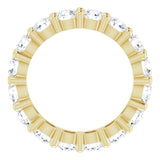10K Gold Round Natural Diamond Shared-Prong Eternity Band – 3.5 mm Stones - Yellow Gold - view 2